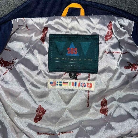 SOS Sportswear of Sweden Thinsulate Vintage Belted Ski Coat, Purple, Women’s 8 - Picture 9 of 16